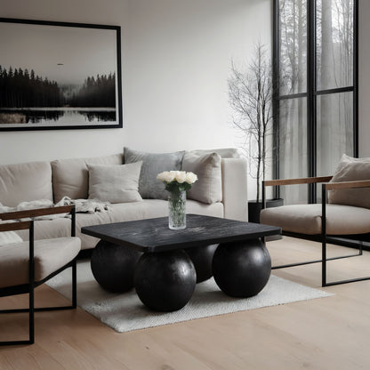 Fitch - Oak Veneer Coffee Table - 4 Legs