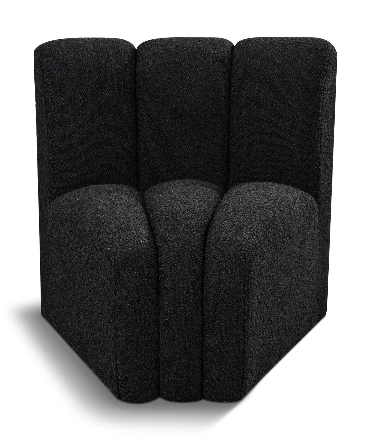Arc - Boucle Fabric Curved Corner Chair