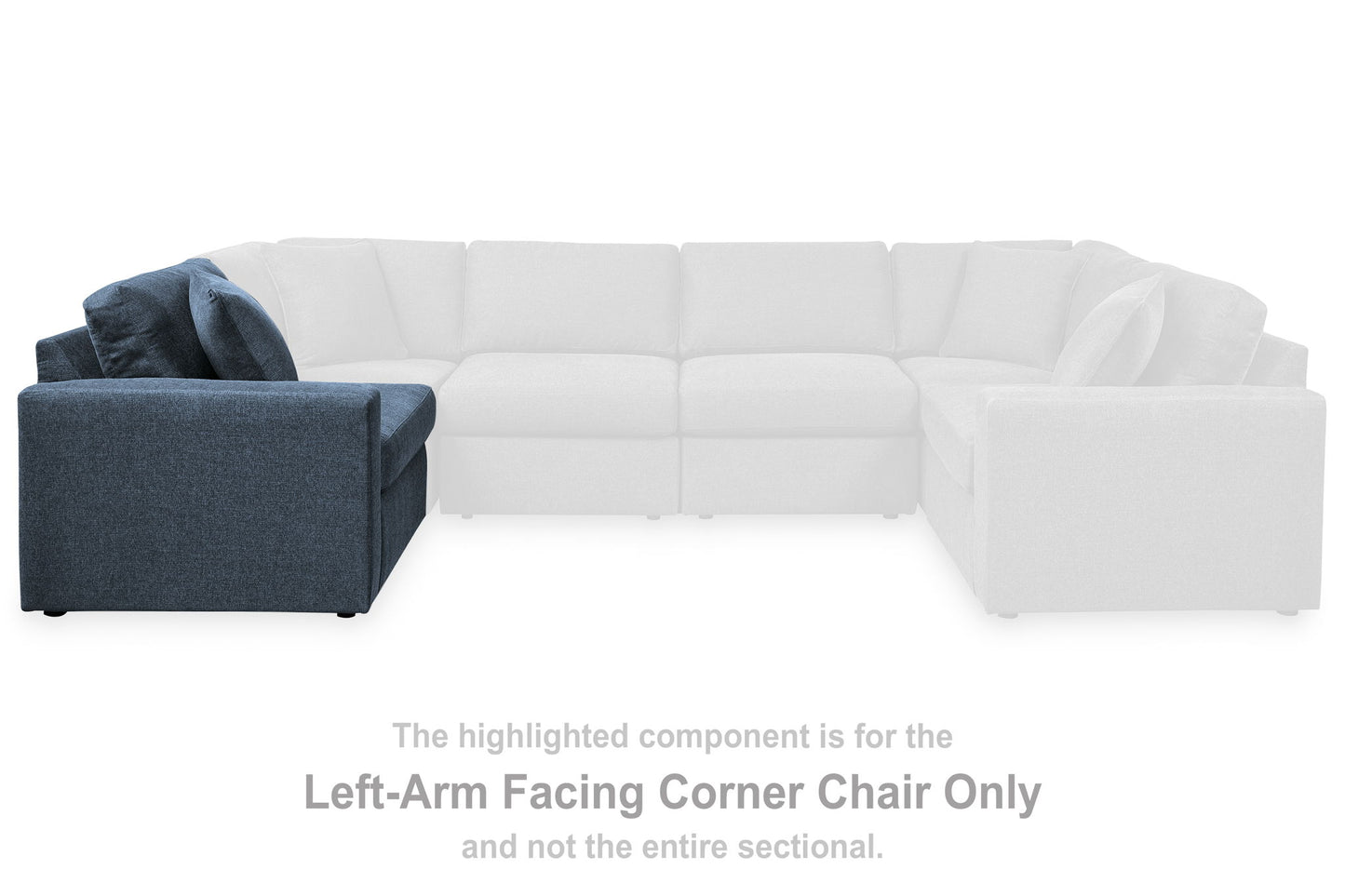 Modmax - Laf Corner Chair - Fabric - Ink