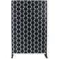 Outdoor / Indoor Privacy Screen Metal Privacy Screen, Freestanding Decorative Privacy Screen For Deck Balcony Patio - Black