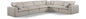 Comfy - 6 Piece Linen Modular Corner Sectional