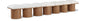 Pavilion - 7 Piece Modular Bench With Brown Base