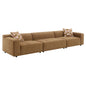 Zoey - Modular - RF Arm Chair With Pillow - Chocolate Suede
