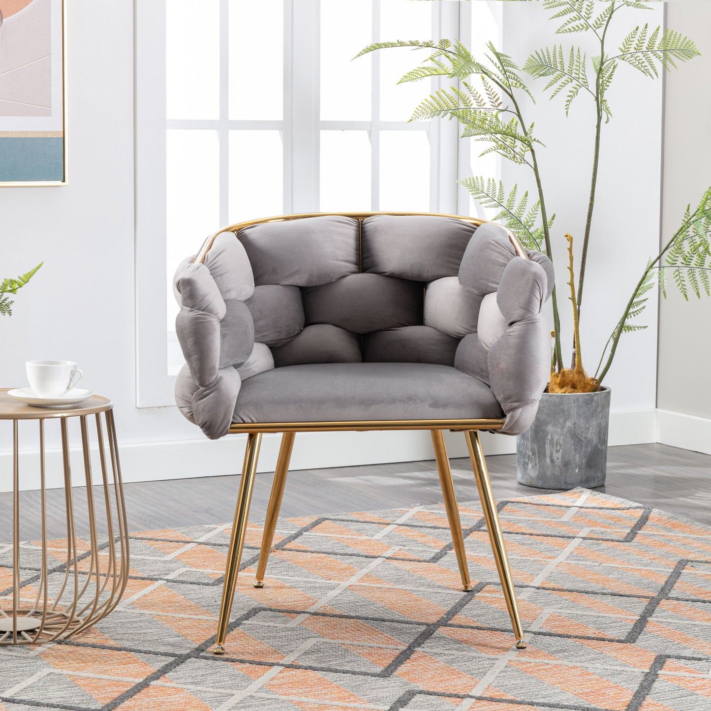 Luxury Modern Simple Leisure Single Sofa Chair Bedroom Lazy Person Household Dresser Stool Manicure Table Back Chair