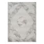 Geometrix - 5'3" X 7'3" Medallion Area Rug With Geometric 3D Effect - Ivory / Gray
