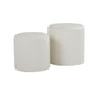 Maverick - Contemporary Nesting Ottoman Set With - Cream