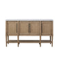 Cement Topped Server With Cane Insets - Sand