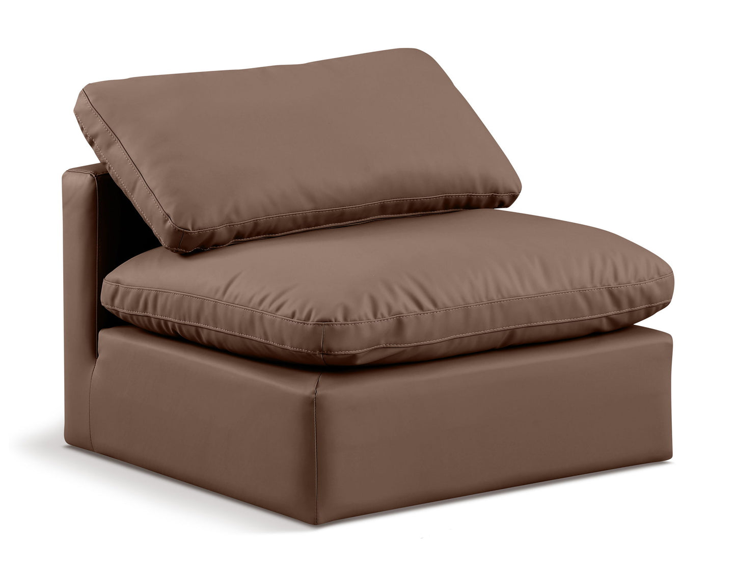 Indulge - Faux Leather Armless Chair