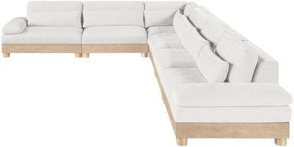 Turin - Chenille Fabric Upholstered Modular Sectional - White
