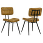 Tufted Side Chairs Upholstery And Tapered Legs (Set of 2) - Camel