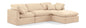 Indulge - Velvet 4 Piece Modular Sectional With Chaise