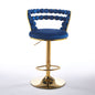 Modern Bar Chair With Iron Tube Legs, Soft Cushions And Comfortable Backrest (Set of 2)