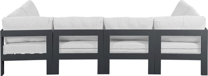 Nizuc - Outdoor Patio 6 Piece Modular Sectional With Gray Frame