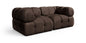 Orin - Velvet Performance Fabric Upholstered 2 Piece Modular Sofa (2 Corner Chairs)
