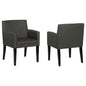 Yorkshire - Upholstered Dining Arm Chair With Cushioned Arms (Set of 2) - Gray