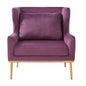 Elegant Curved Armrest Accent Armchair