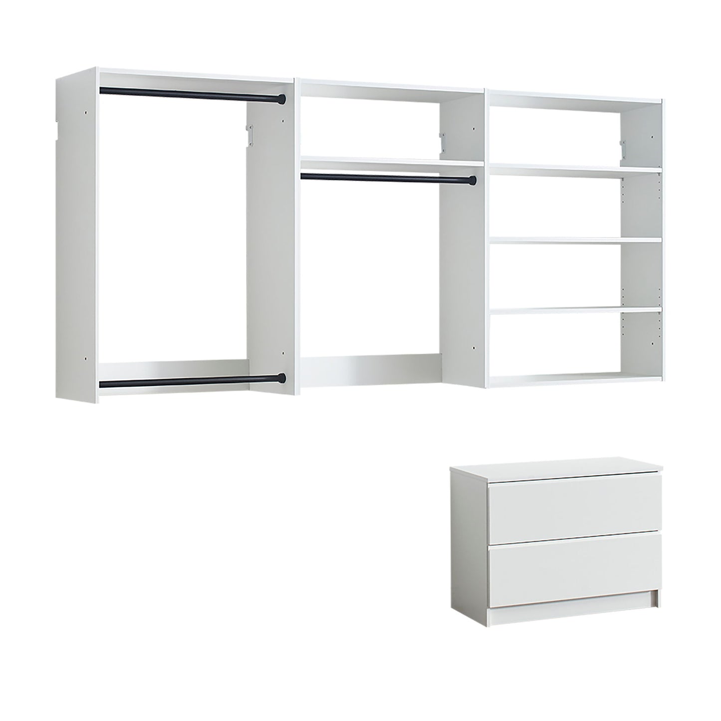 Devi - Wall Mounted Wood Closet System & Modular Units