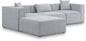 Cube - Linen 4 Piece Modular Sectional With Chaise