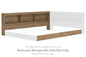 Deanlow - Bookcase Storage with Side Rail - Honey