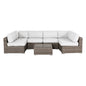Seating Set With Cushions Handcrafted Wicker Design