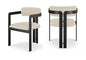 Aurum - Vegan Leather Upholstered Dining Chair With Graphite Black Base (Set of 2)