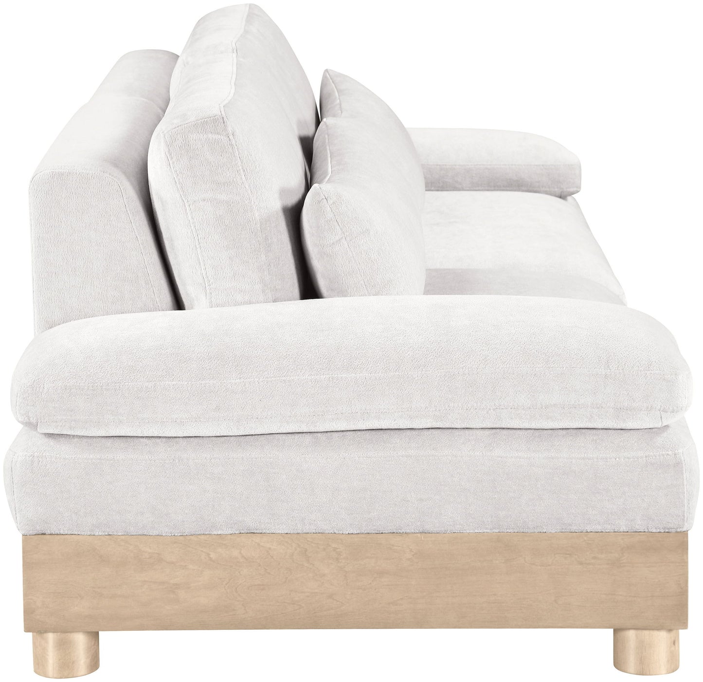 Turin - Chenille Fabric Upholstered Modular Sectional - White