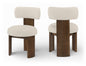 Atelier - Vegan Leather Upholstered Dining Chair (Set of 2) - Taupe / Painted Brown