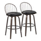 Riley - Industrial / Urban Fixed Height Barstool With Swivel With Removable Cushion (Set of 2)