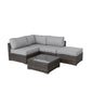 Seating Set With Cushions Handcrafted Wicker Design