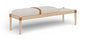 Nara - Linen Textured Fabric Upholstered Bench - Painted Natural