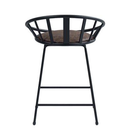 Zudora - Counter Height Chair (Set of 2) - Synthetic Leather & Black