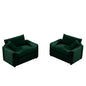 Modern Classic Fabric Single Chair Deep Seat Sofa With Pillow