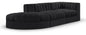 Rummi - Velvet Performance Fabric Upholstered 3 Piece Modular Sectional
