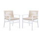 Outdoor Acacia Wood Patio Dining Armchair (Set of 2)