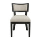 Farmhouse Style Fabric Upholstered Side Dining Chair Set