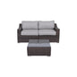 Outdoor Wicker Conversation Set With Cushions, All Weather