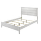 3 Piece Contemporary Bed Set With Wave Texture Panels And Angled Legs