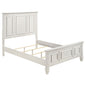 Copper - Queen Panel Bed With Structured Headboard And Slatted Design - White