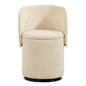 Barrel Chair, Built In Storage, 360° Swivel - Beige