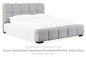 Grendusk - Queen Upholstered Headboard / Footboard / Bunkie Board - Light Gray