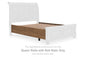 Feddinger - Queen Rails With Roll Slats - Medium Brown