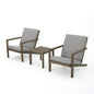 Celestaria - 3 Piece Outdoor Chat Set With Adirondack Chairs, Cushions And Side Table