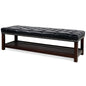 Bedroom End Of Bed Bench Tufted Upholstered End Of Bed Bench End Of Bed Entrance Shoe Bench With Nailhead Trim And Shelf Bedroom Upholstered Bench Living Room Shoe Rack Footstool