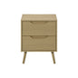Accent Table With Storage Drawers - Natural