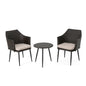 Kenneth - 3 Pieces Chat Set Outdoor Furniture - Brown Multi