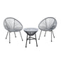 Acapulco Style 3 Piece Patio Bistro Set With Chairs