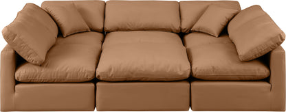 Indulge - Faux Leather 6 Piece Modular Sectional