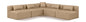 Cube - 5 Piece Modular Corner Armless Sectional - Tan
