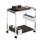 Lisses - Serving Cart - Chrome / Walnut