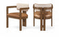 Ravina - Upholstered Dining Chair With Stained Brown Base (Set of 2)